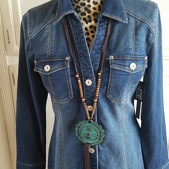 INC International Concepts Jackets & Blazers - INC Long Denim Coat